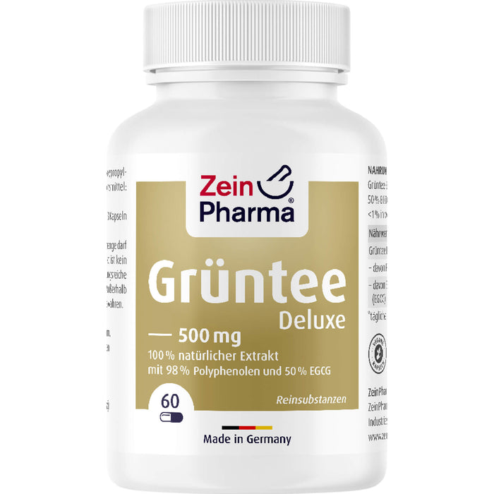 ZeinPharma Grüntee Deluxe 500 mg Kapseln, 60 pc Capsules