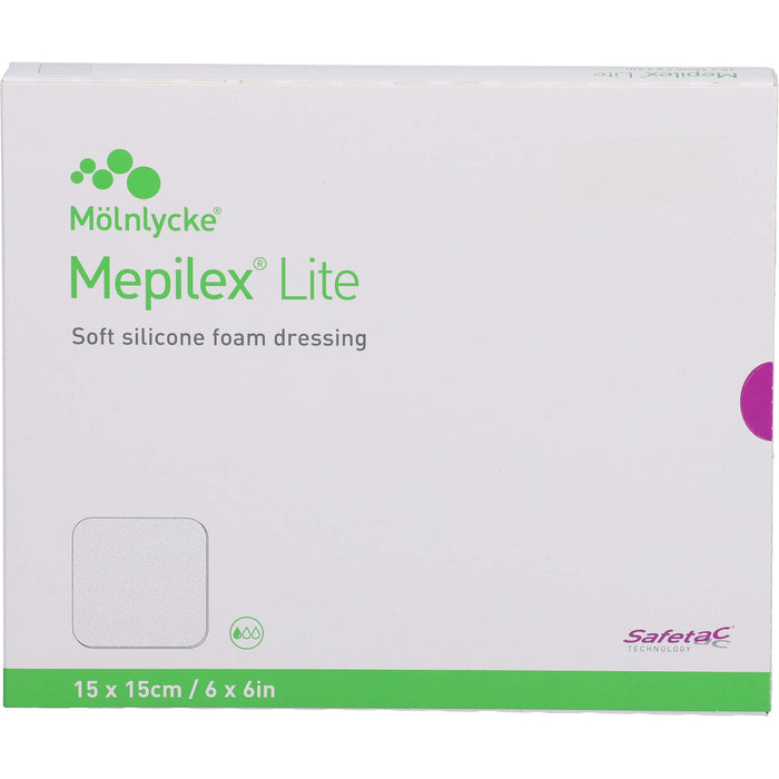 MEPILEX Lite Silikonverband 15x15cm, 5 St VER