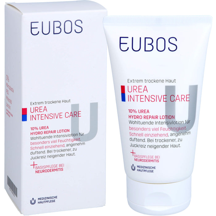 EUBOS 10% Urea Hydro Repair Lotion für sehr trockene Haut, 150 ml Lotion