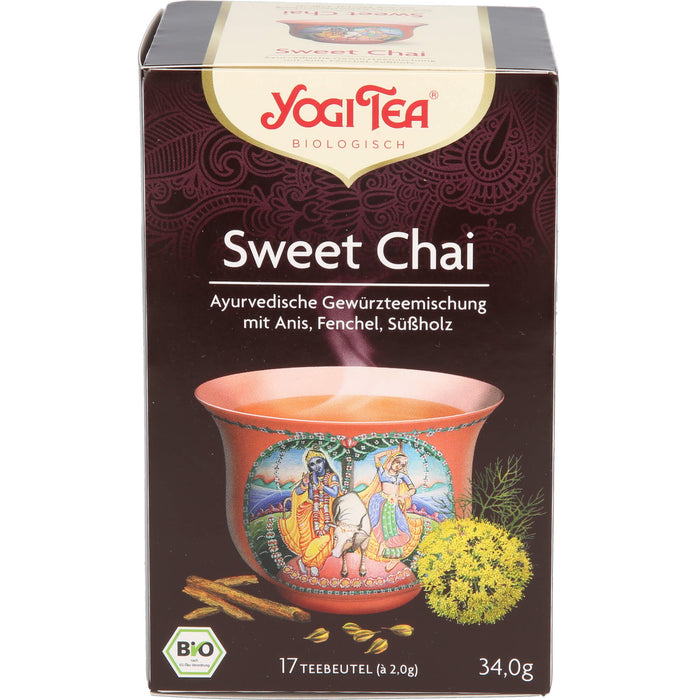 YOGI TEA Sweet Chai ayurvedische Gewürzteemischung, 17 pcs. Filter bag