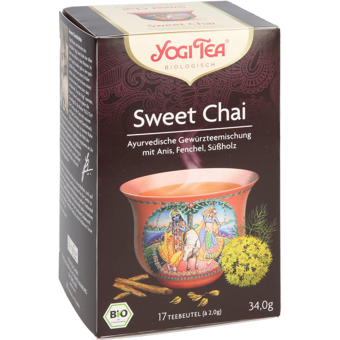 YOGI TEA Sweet Chai ayurvedische Gewürzteemischung, 17 pc Sac filtrant