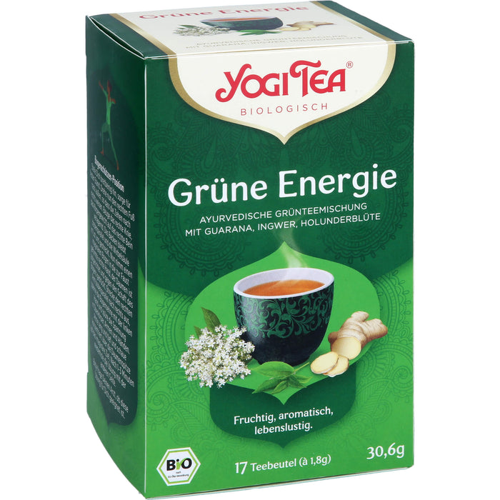 YOGI TEA Grüne Energie ayurvedische Grünteemischung, 17 pc Sac filtrant