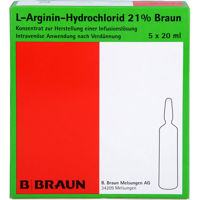 B. BRAUN L-Arginin-Hydrochlorid 21% Lösung, 100 ml Solution