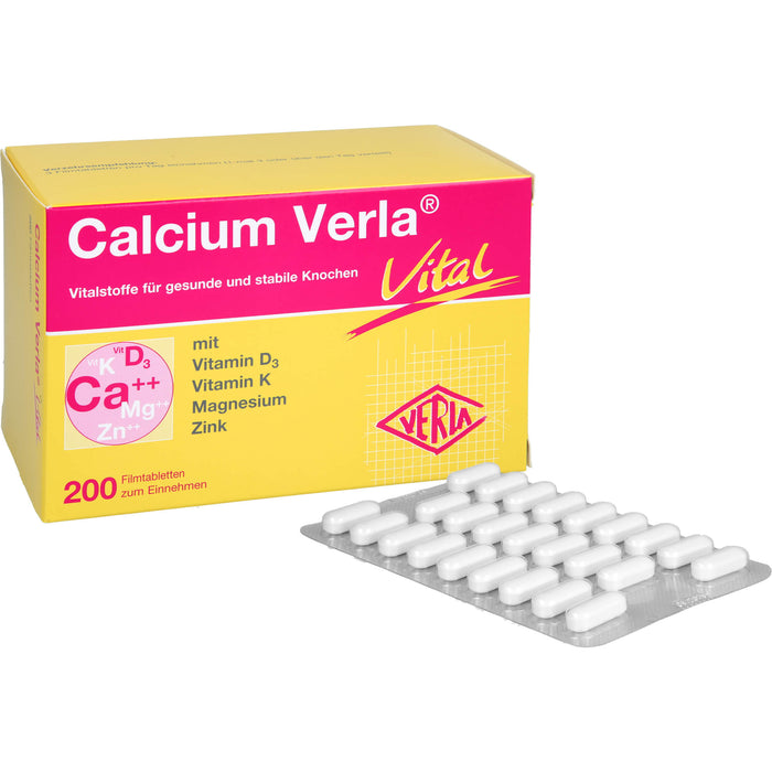 Calcium Verla vital Filmtabletten, 200 pc Tablettes