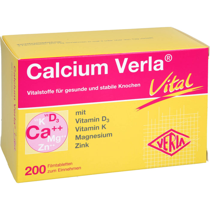 Calcium Verla vital Filmtabletten, 200 pc Tablettes