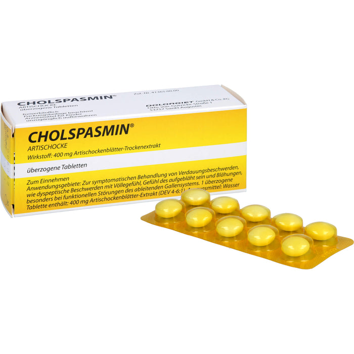 CHOLSPASMIN Artischocke Tabletten, 30 pc Tablettes