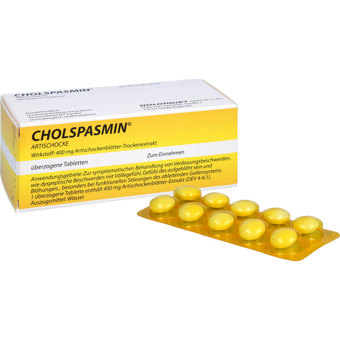 CHOLSPASMIN Artischocke Tabletten, 50 pcs. Tablets