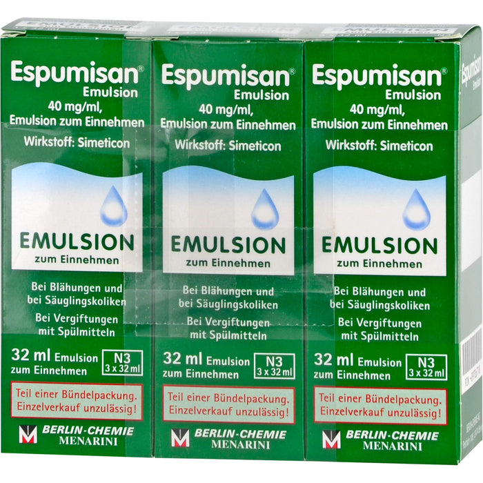 Espumisan Emulsion bei Blähungen und bei Säuglingskoliken, 96 ml Solution