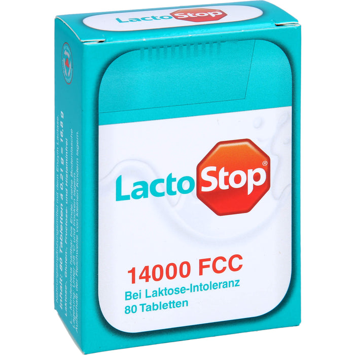 LactoStop 14000 FCC Spender bei Lactose-Intoleranz, 80 pc Tablettes