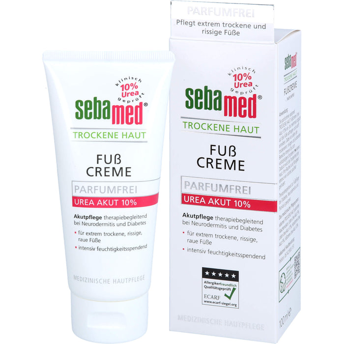 sebamed Trockene Haut Parfumfrei Fußcreme Urea 10%, 100 ml Creme