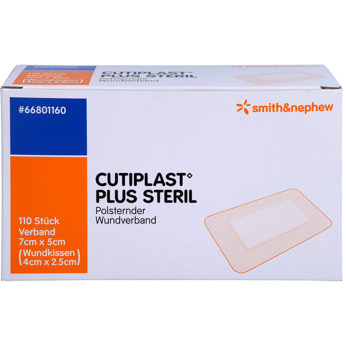 CUTIPLAST Plus steril 5 x 7 cm polsternder Wundverband, 110 St. Wundauflagen