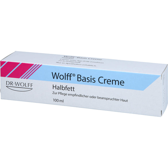 Wolff Basis Creme zur Pflege empfindlicher oder beanspruchter Haut, 100 ml Crème