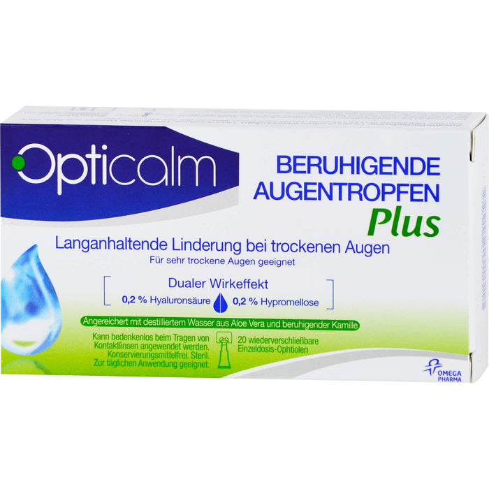 Opticalm Beruhigende Augentropfen Plus, 20 St. Lösung