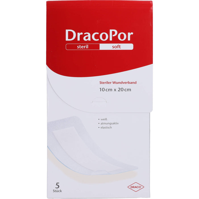 DRACOPOR Wundverband 20cmx10cm steril, 5 St. Wundauflagen