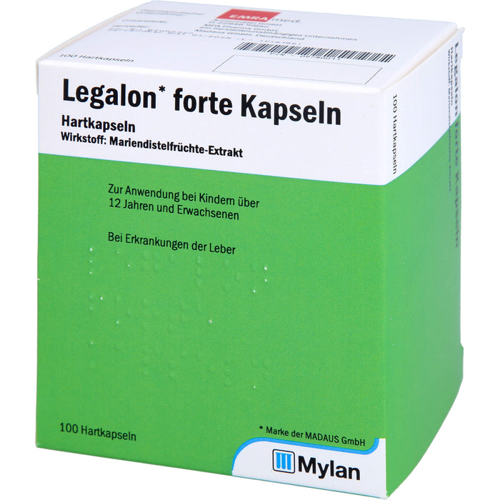 MADAUS Legalon forte Kapseln bei Erkrankungen der Leber, 100 pc Capsules