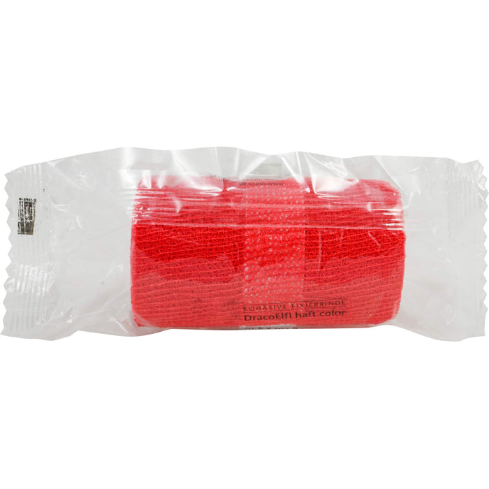 DracoElfi haft color Fixierbinde 8 cm x 4 m rot, 1 pc Bandage