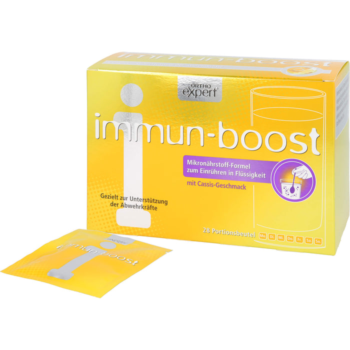 Orthoexpert immun-boost Cassis Trinkgranulat, 28 pc Sachets