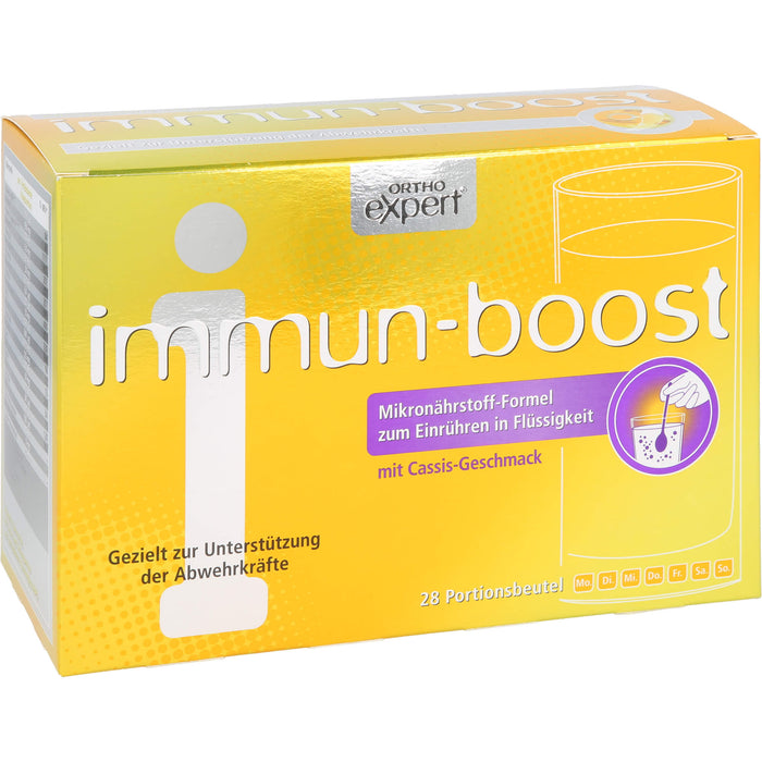 Orthoexpert immun-boost Cassis Trinkgranulat, 28 pcs. Sachets