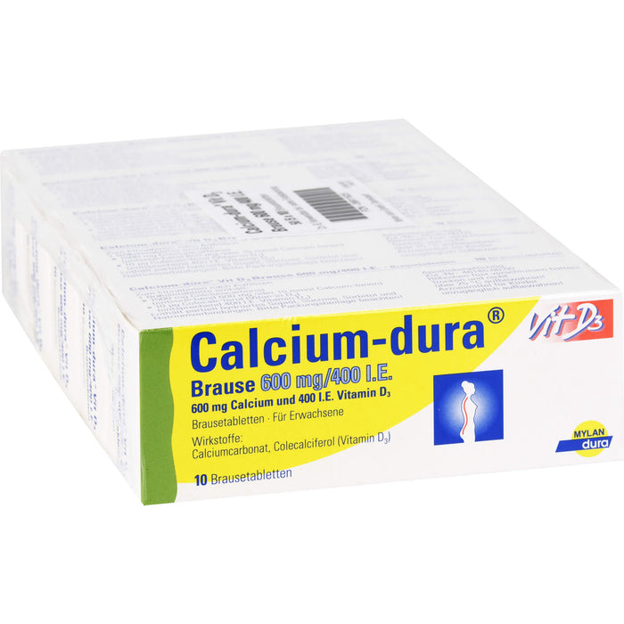 Calcium-dura Vit D3 Brause 600 mg/ 400 I.E. Brausetabletten, 50 pc Tablettes