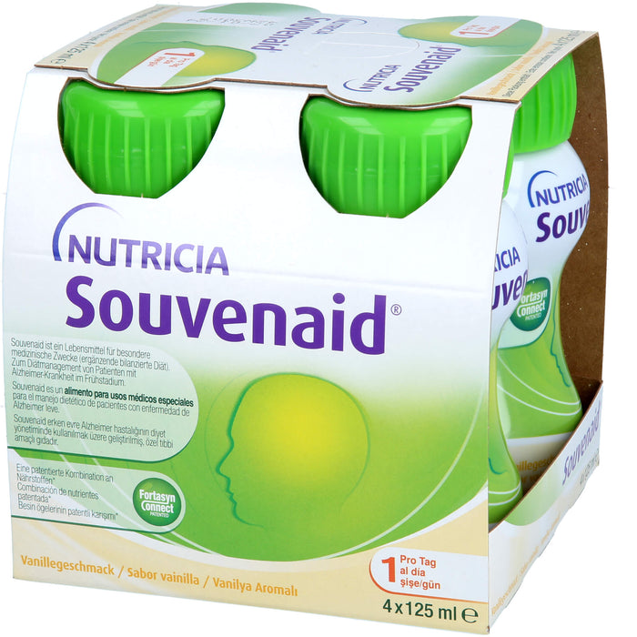 NUTRICIA Souvenaid Vanillegeschmack Trinkflaschen, 4 St. Flaschen