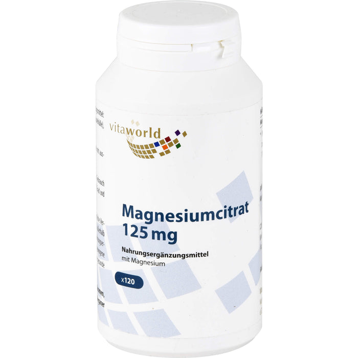 Vitaworld Magnesiumcitrat 125 mg Kapseln, 120 St. Kapseln