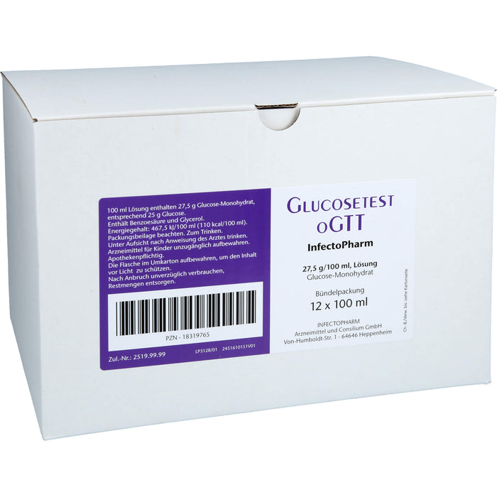 Glucosetest Ogtt 27.5g/100, 12X100 ml LSE