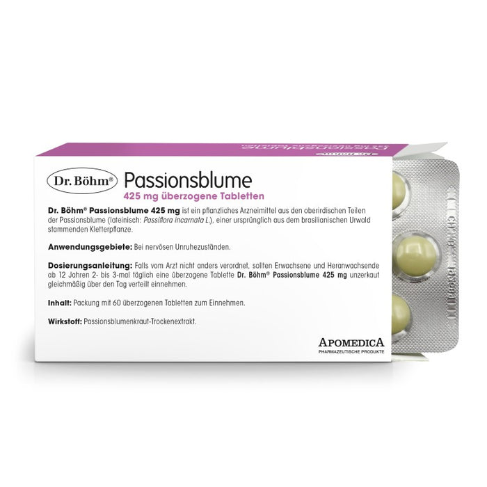 Dr Böhm Passionsblume 425 mg Tabletten, 60 pc Tablettes