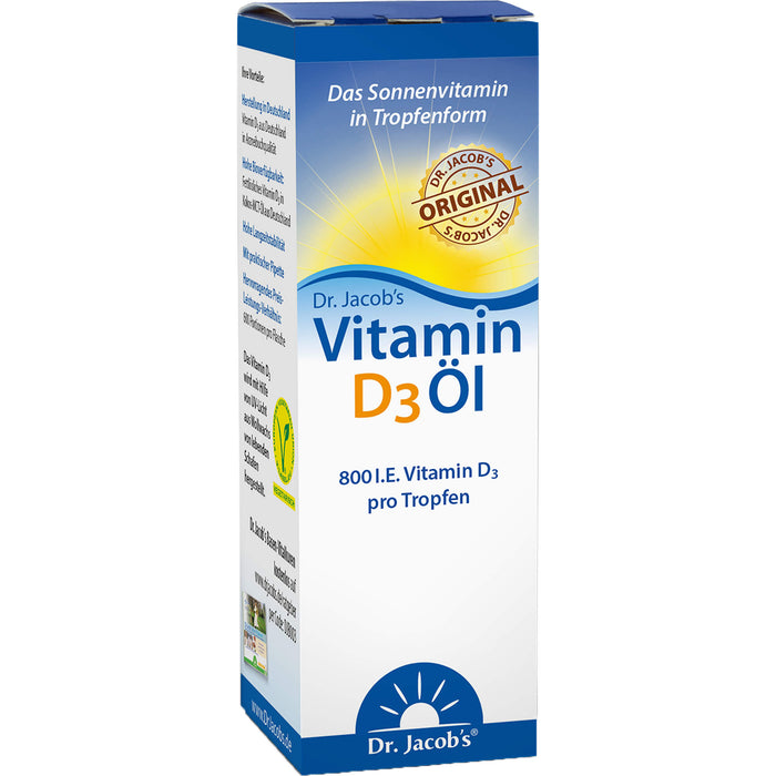 Dr. Jacob's Vitamin D3 Öl 800 I.E. pro Tropfen, 20 ml Solution