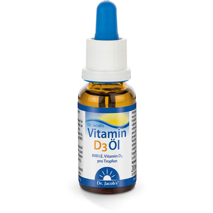 Dr. Jacob's Vitamin D3 Öl 800 I.E. pro Tropfen, 20 ml Lösung