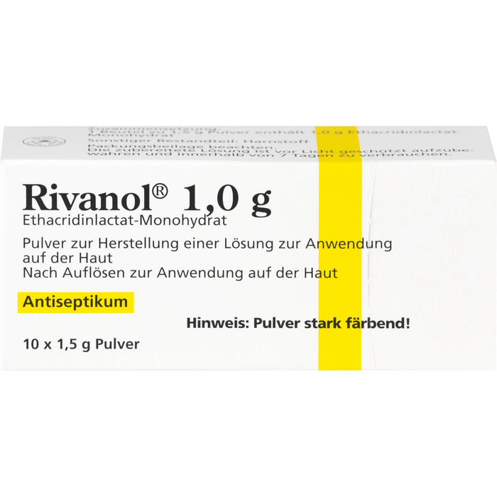 Rivanol 1,0 g Pulver Antiseptikum, 10 pcs. Sachets