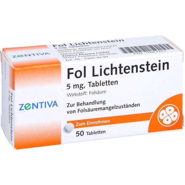 Fol Lichtenstein, 5 mg, Tabletten, 50 St. Tabletten