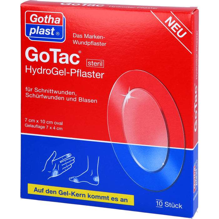 GoTac HydroGel-Pflaster 7 x 10 cm steril, 10 pcs. Patch