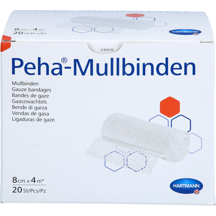 HARTMANN Peha-Mullbinden 8 cm x 4 m, 20 pc Bandage