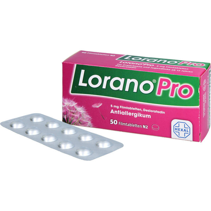 Lorano Pro Filmtabletten Antiallergikum, 50 pcs. Tablets