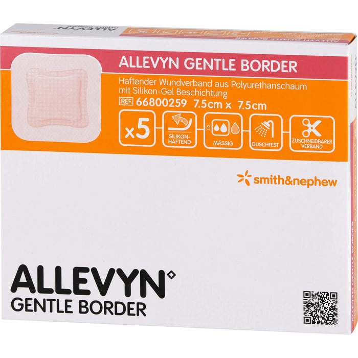 Allevyn Gentle Border 7,5cmx7,5cm, 5 St VER