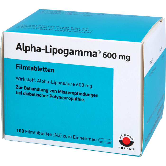 Alpha-Lipogamma 600 mg Filmtabletten, 100 pcs. Tablets