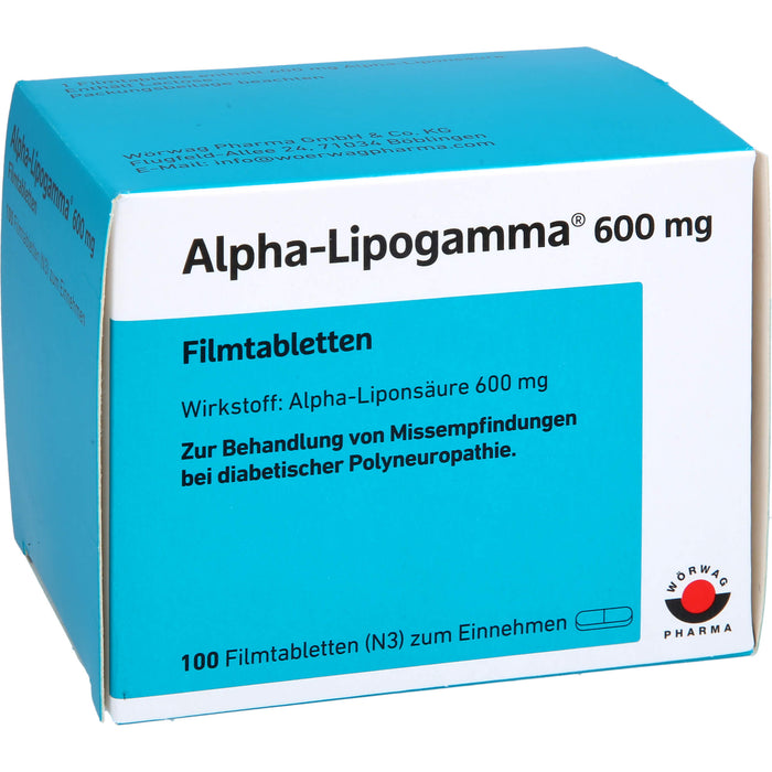 Alpha-Lipogamma 600 mg Filmtabletten, 100 pcs. Tablets