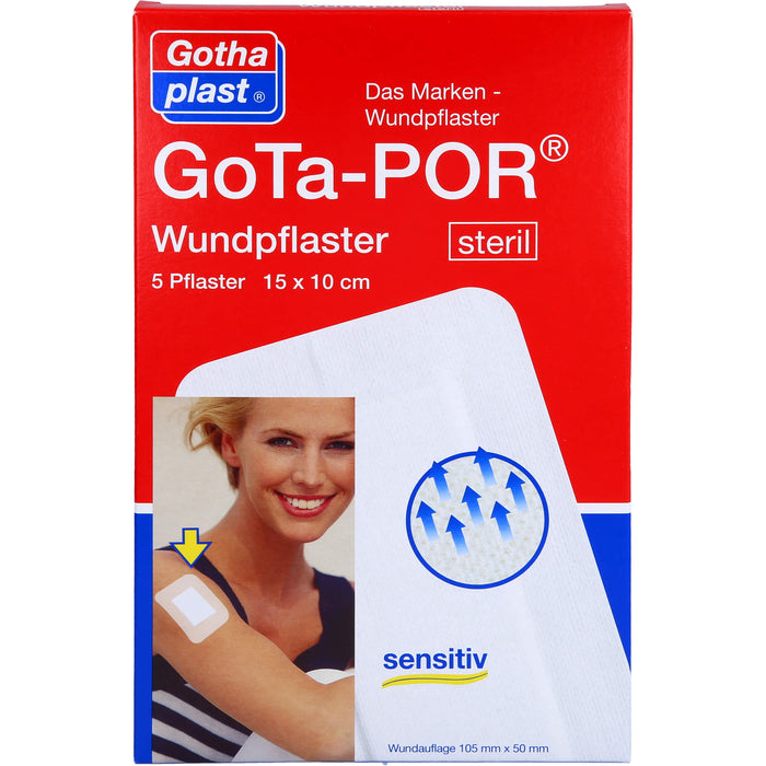GoTa-POR Wundpflaster steril 150 mm x 100 mm, 5 pcs. Patch
