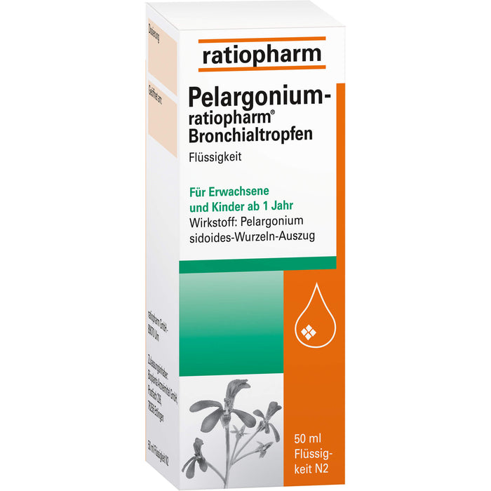 Pelargonium-ratiopharm Bronchialtropfen, 50 ml Solution