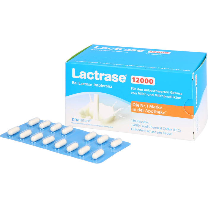 Lactrase 12000 bei Lactose-Intoleranz Kapseln, 150 St. Kapseln