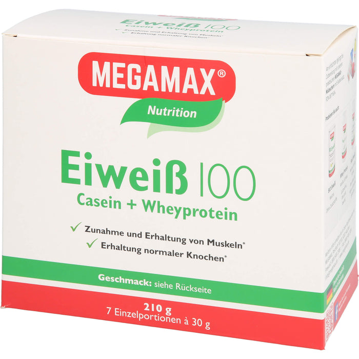 MEGAMAX Basic & Active Eiweiß 100 Pulver Cappuccino-Geschmack, 210 g Powder