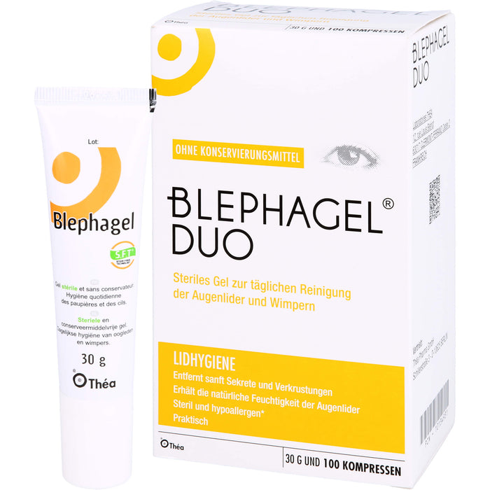 BLEPHAGEL DUO steriles Reinigungsgel zur Lidhygiene, 1 pcs. Combipack