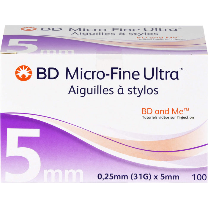 BD MICRO-FINE Ultra Pen-Nadeln 0,25x5 mm, 100 St KAN