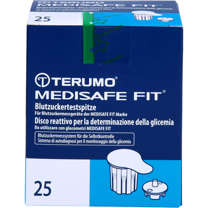 TERUMO Medisafe Fit Blutzuckertestspitzen, 25 pcs. Test strips