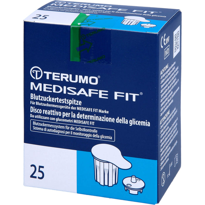 TERUMO Medisafe Fit Blutzuckertestspitzen, 25 pcs. Test strips