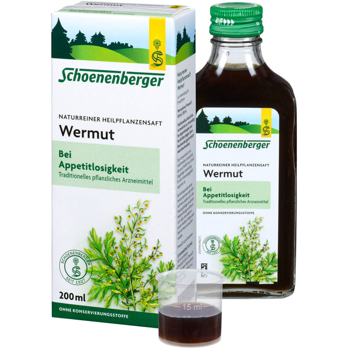 Schoenenberger Wermut naturreiner Heilpflanzensaft, 200 ml Solution