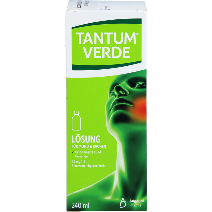 TANTUM VERDE Lösung bei Schmerzen und Reizungen im Mund- und Rachenraum, 240 ml Solution