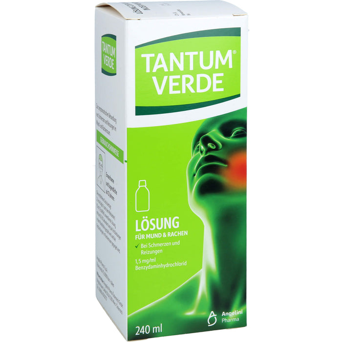 TANTUM VERDE Lösung bei Schmerzen und Reizungen im Mund- und Rachenraum, 240 ml Lösung