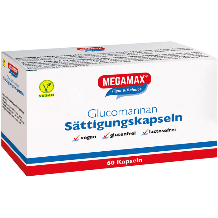 MEGAMAX Figur & Balance Glucomannan Sättigungskapseln, 60 St. Kapseln