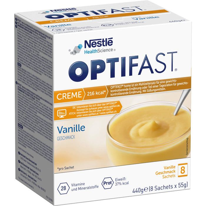 OPTIFAST home Creme Vanille Pulver in Sachets, 8 pcs. Sachets